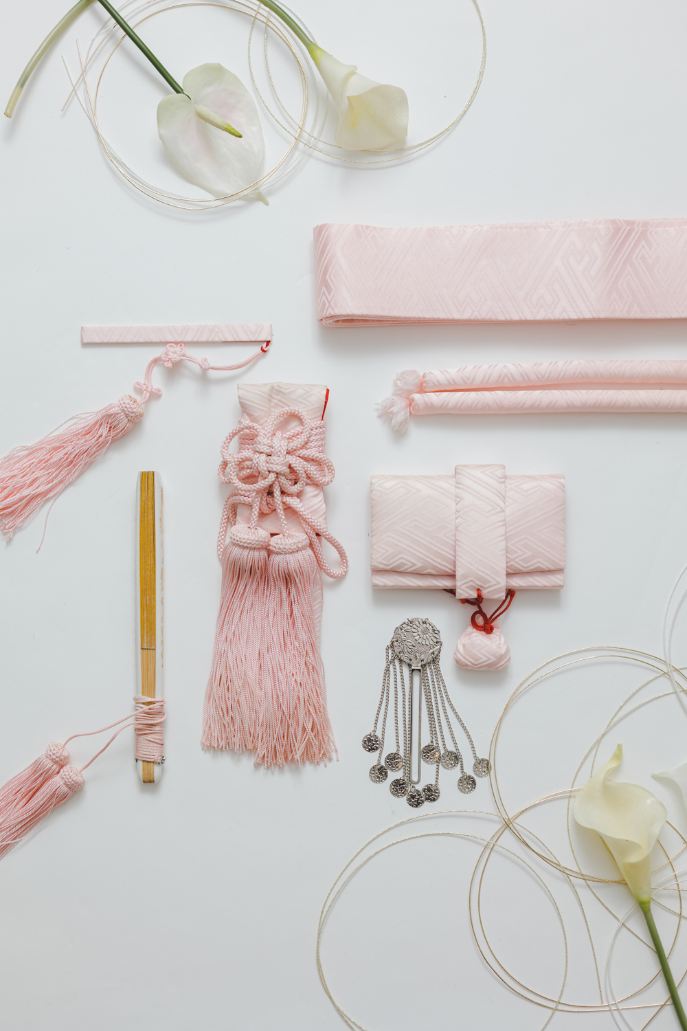 和装小物５点セット　ピンク「OP3_014」スライド1