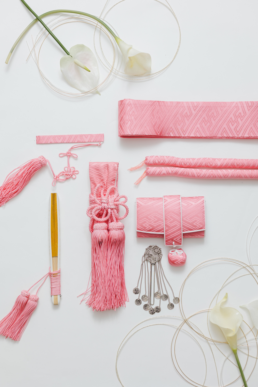 和装小物５点セット　サーモンピンク「OP3_020」スライド1