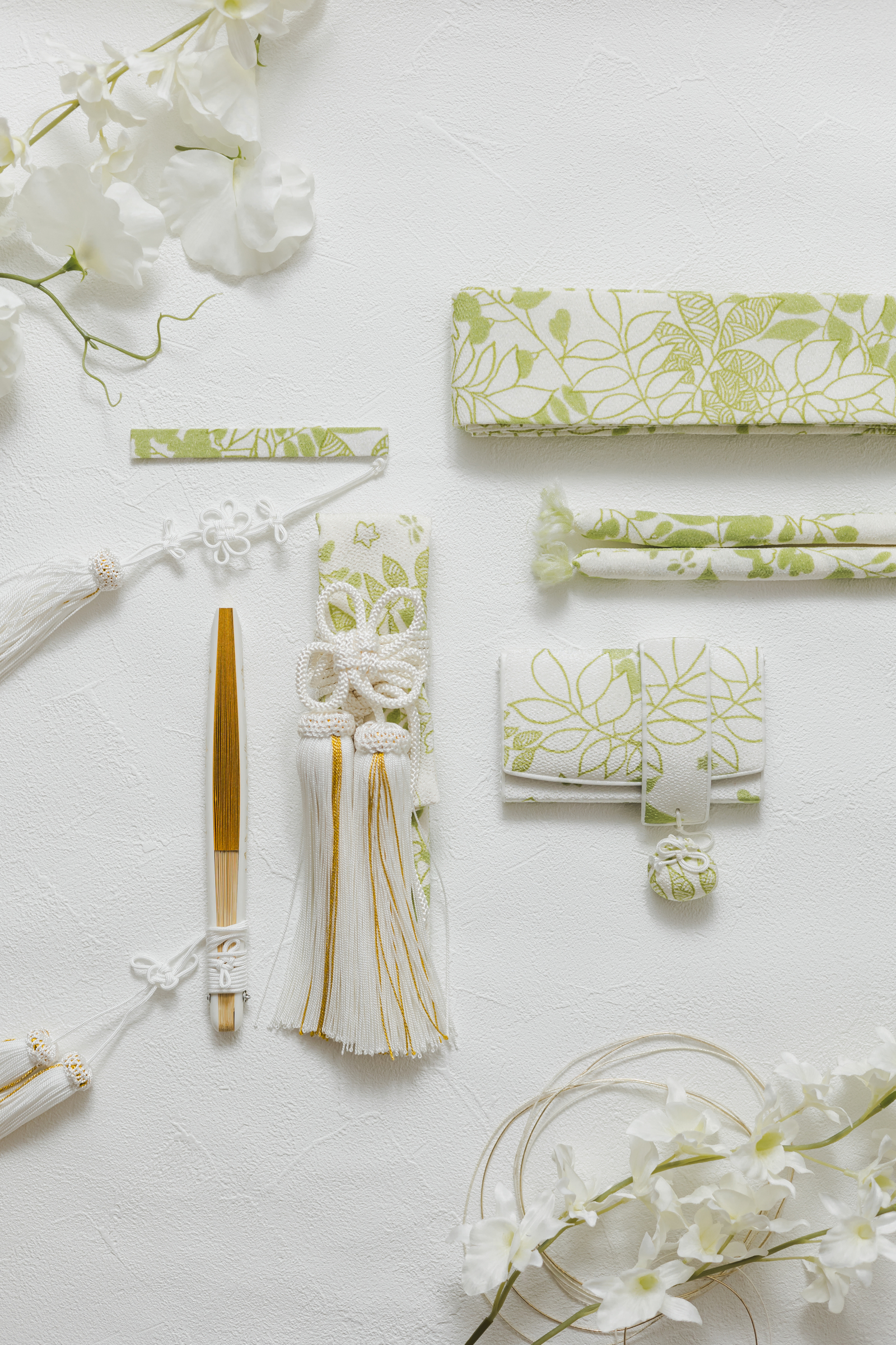 和装小物グリーン柄「OP3_036」スライド1